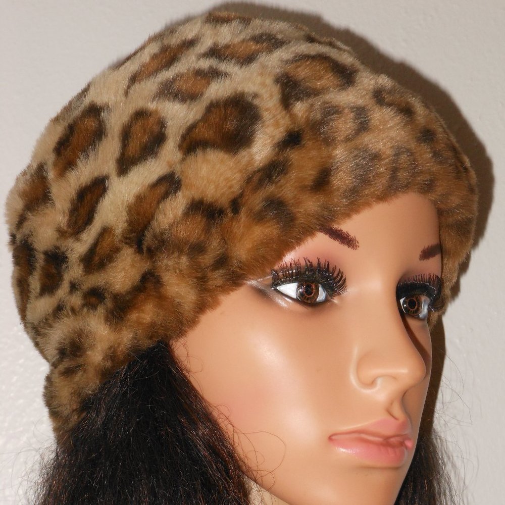 Nucollections Leopard Print Hat Osfm - image 1